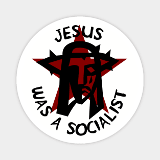 Jesus Was A Socialist Red Star - Liberation Theology, Radical Christianity, Socialism, Leftist, Social Justice Magnet